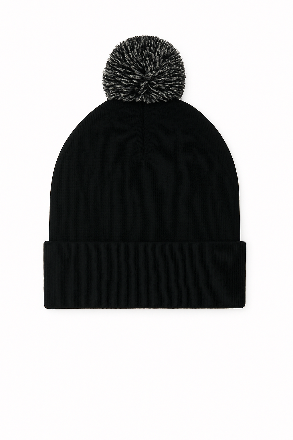 Uneek UC413 Pom Pom Beanie Black/Graphite Grey ONE